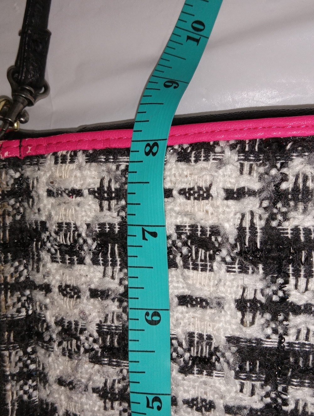 Betsey Johnson Tweed Crossbody Handbag - Picture 7 of 11
